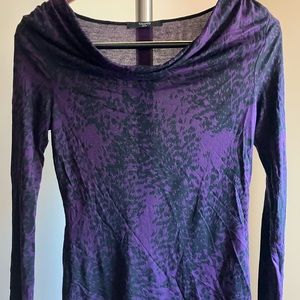 Tahari Petite vintage draped boat-neck top